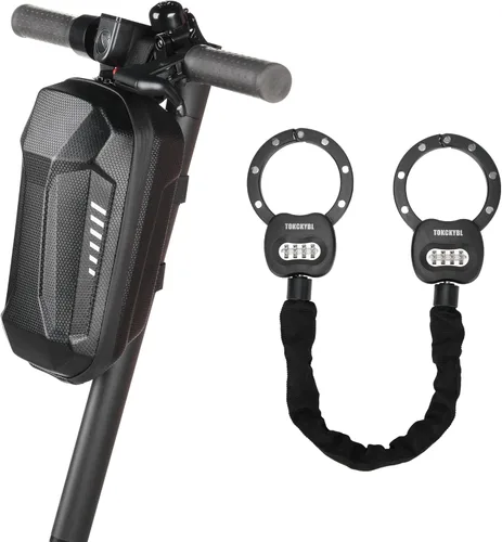 Miniatura 12 de Candado Pesado para Patinete - Candado de Cadena Antirrobo de 8mm con 3 Llaves, Candado de Seguridad Resistente a la Intemperie de 94cm