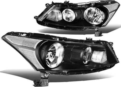 Auto Dynasty Conjunto de faros de modelo halógeno compatible con Honda Accord Sedán de 4 puertas 2008 2009 2010 2011 2012, lado del conductor y del