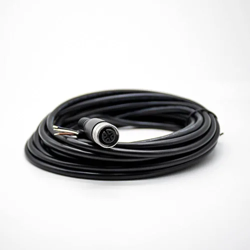 Miniatura 40 de Elecbee Cable M12 A-Code Conector recto de cabeza hembra individual Cable eléctrico de enchufe de aviación (cable de 12 pines 1M/3.3 pies)