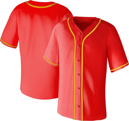 Miniatura 6 de Camisetas de béisbol en blanco para hombre, camisas de manga corta, estilo Hip Hop, deportivas, casuales, con botones, uniformes Hip Pop