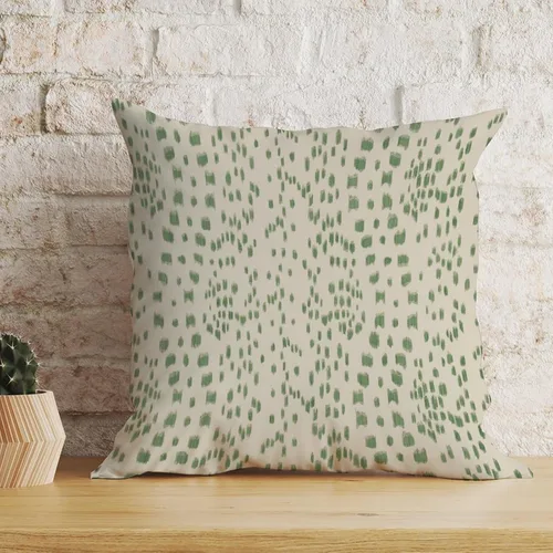 Miniatura 5 de Funda de cojín decorativa con estampado de guepardo verde peridoto para sofá, funda de almohada verde crema con estampado de leopardo con A-16