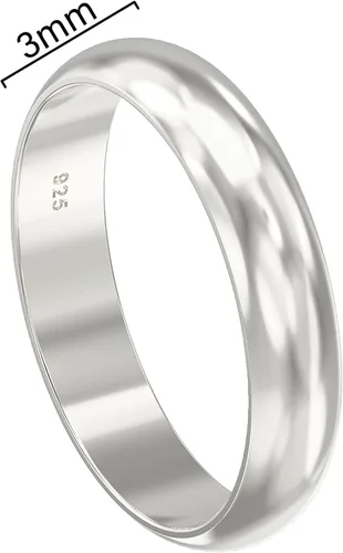 Miniatura 2 de Aeon Anillo de boda de plata de ley 925 30.197 in Ajuste cómodo para hombres y mujeres Tallas J-Z Calidad premium para momentos especiales