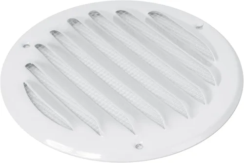 Miniatura 8 de Vent Systems Cubierta de ventilación blanca Soffit de 4 pulgadas, rejilla de ventilación redonda, cubierta de parrilla, pantalla de insectos