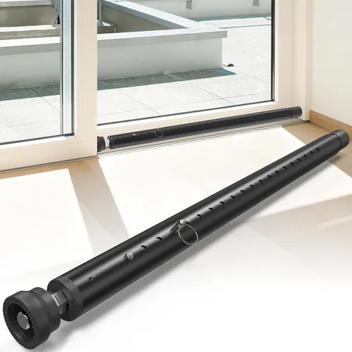 Barra de Seguridad para Puerta Corredera, Barra de Seguridad Interior para Ventana, Barra de Bloqueo Ajustable de 17-50 Pulgadas para Puerta/Ventana