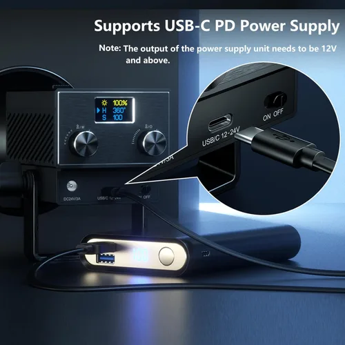 Miniatura 5 de PIXEL Iluminación video portátil bicolor LED 60W COB iluminación de salida continua, montaje Bowen, CRI96, TLCI97, control de aplicación 2.4G/BT