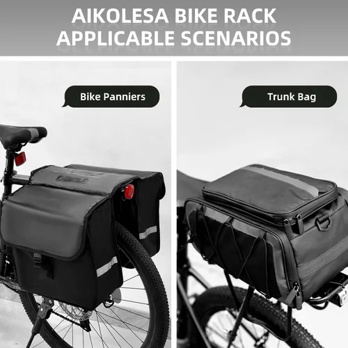 Miniatura 7 de Rear Bike Bicycle Cargo Rack, Aluminum Alloy Rear Bike Pannier Rack for Back of Bike Carrier Rack with Quick Release Mountain Road Bicycle Rear