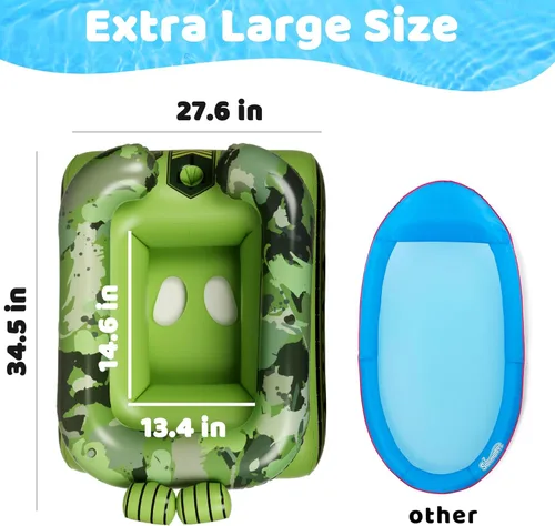 Miniatura 4 de Pool Floats Kids with Water Gun Inflatable Pool Floats for Kids Ages 3-8 Outdoor Games Water Toys Summer Swimming Fun for Boys Girls