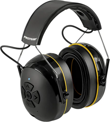 Bluetooth 5.4 Hearing Protection,NRR 25dB Noise Cancelling Headphone,Rechargeable Safety Earmuffs for Mowing,Working