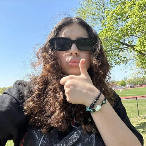 Miniatura 7 de Tskestvy Paquete de 2 lentes de sol rectangulares cuadrados para mujeres y hombres, Y2K retro a la moda, vintage, de los años 90, bonita estética