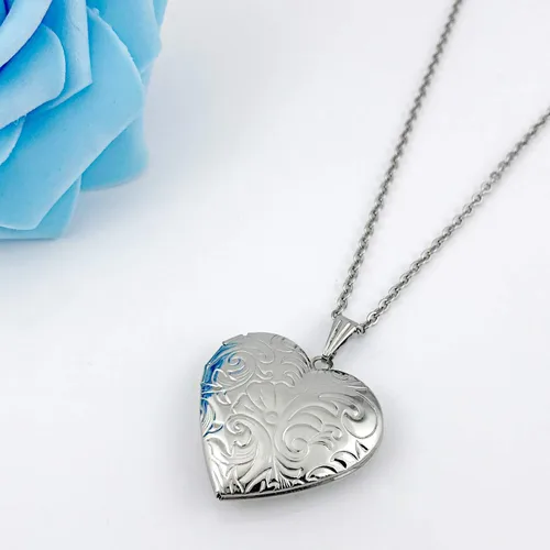 Miniatura 3 de YOUFENG - Collar de relicario que guarda fotos. Collares de relicarios de flores. Colgante bañado en oro de 18 quilates. Regalos para mujeres Niña