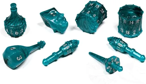 Miniatura 6 de PolyHero Wizard Dice Set – Acid Splash Polyheadral Shaped Dice for D&D & RPG - Role Playing Games 8-Piece Themed Set, Unique Gift for Tabletop