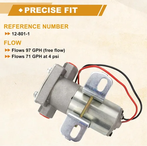 Miniatura 2 de Bomba de combustible eléctrica USTAR de 97 GPH, 7 PSI. Reemplaza 12-801-1. Multifuncional. Fácil de instalar. Confiable (97 GPH)