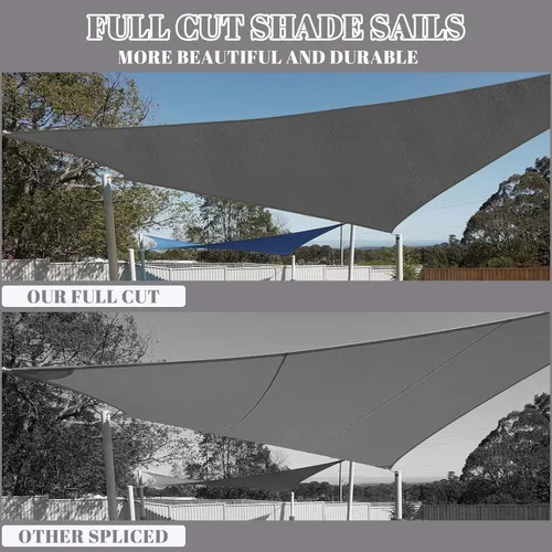 Miniatura 5 de Cool Area Toldo parasol rectangular de 10x20 pies, toldo de sombra para patio, jardín, cubierta de sombra al aire libre para terraza, color gris