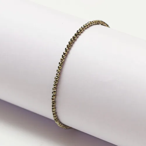 Miniatura 56 de Gempires - Pulseras de cuentas de piedras preciosas hechas a mano, ligeras, de cristal, para uso diario, hipoalergénicas, de 8 pulgadas, chapadas