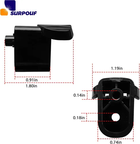 Miniatura 2 de Paquete de 2 soportes de repuesto para mango de microondas WB06X10939 compatible con GE