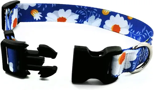 Miniatura 5 de Love Dream Collar de perro resistente con hebilla de liberación rápida ajustable con patrones geométricos florales para perros pequeños, medianos