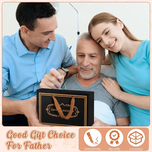 Miniatura 4 de Hushee Regalos de fiesta de Navidad para papá, calentador de tazas de café con juego de tazas, calentador de tazas para escritorio, calentador