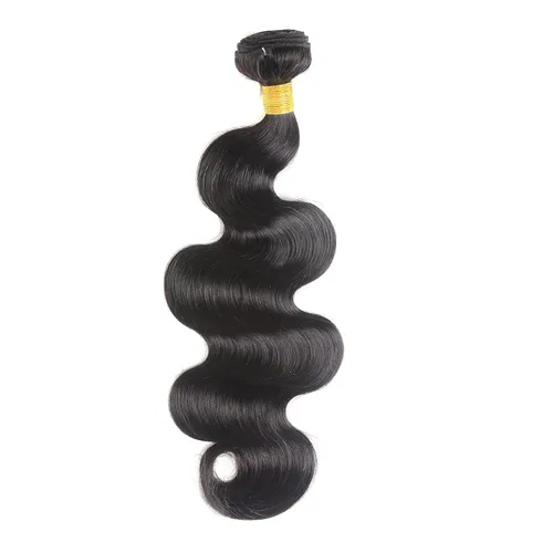 Paquetes de cabello humano ondulado de grado 12A de 14 pulgadas, paquetes de cabello virgen brasileño 100% sin procesar, doble trama a máquina (1