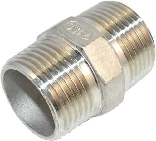 Miniatura 11 de Pezón hexagonal roscado macho NPT de 1/8 "x 1/8", acoplador rápido de acero inoxidable 304 (1/4")