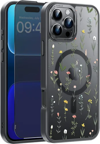 Miniatura 45 de Goodon Funda para iPhone 17 Pro con protector de pantalla de privacidad, compatible con Magsafe, a prueba de golpes, translúcida mate, bonita funda