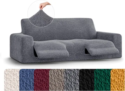 Miniatura 22 de PAULATO BY GA.I.CO. Funda reclinable – Funda de ajuste suave – Protector elástico de muebles reclinables de 1 pieza – Tela de terciopelo lavable a