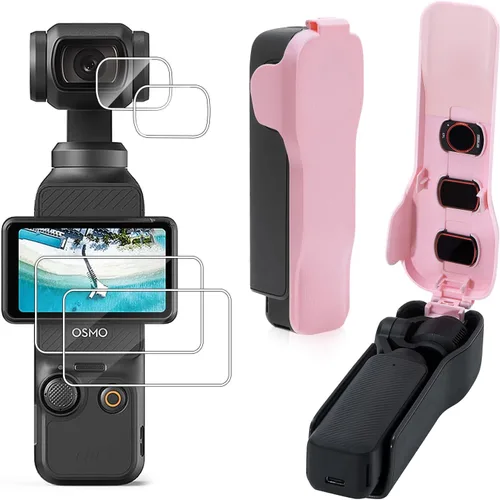 Miniatura 9 de DJI Osmo Pocket 3 - Funda protectora para lente de pantalla, 3 ranuras de almacenamiento de filtro CPL/ND, protege el cardán de impactos, compatible