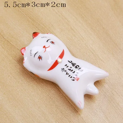 Miniatura 4 de Paquete de 6 palillos de cerámica con forma de panda, cuchara, tenedores, cuchillos, vajilla de descanso, soporte de panda, adorno festivo para mesa