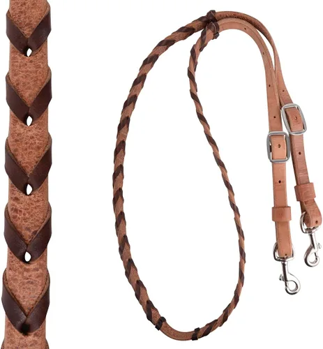 Martin Saddlery Riendas Barrel - Extremos antideslizantes de piel de biotano BR34BL