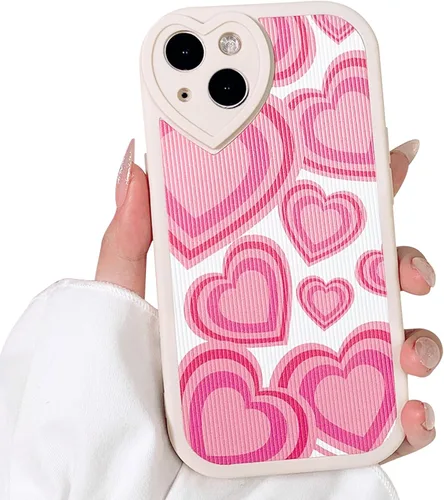 Miniatura 37 de Lovmooful Funda compatible con iPhone 13, diseño floral con lente de amor, protector de parachoques para niñas y mujeres, TPU suave a prueba