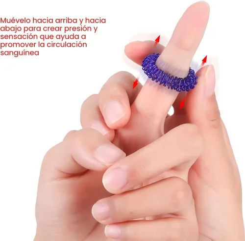 Miniatura 3 de 30 piezas de anillos de acupresión, anillos sensoriales puntiagudos para dedos, alivio del estrés, juguete sensorial, masajeador para adolescentes