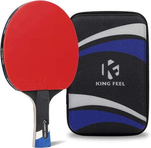 Miniatura 7 de Raquetas profesionales de ping pong, ligeras raquetas de tenis de mesa de fibra de carbono con hoja de 7 capas, esponja premium de 0.08 pulgadas