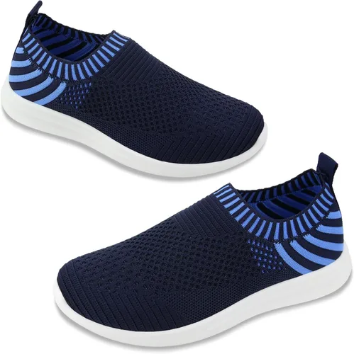 Miniatura 17 de Apawwa Zapatos de correr ligeros para niños, color rosa/azul/azul marino/negro, zapatos para caminar para niños pequeños/niños grandes