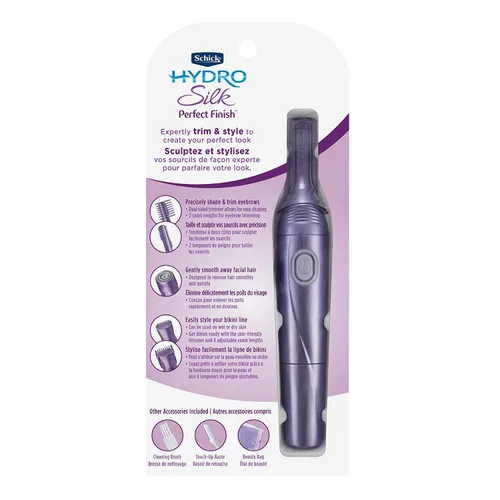 Miniatura 3 de Schick Hydro Silk Recortadora de acabado perfecto, kit de aseo 8 en 1 para mujer