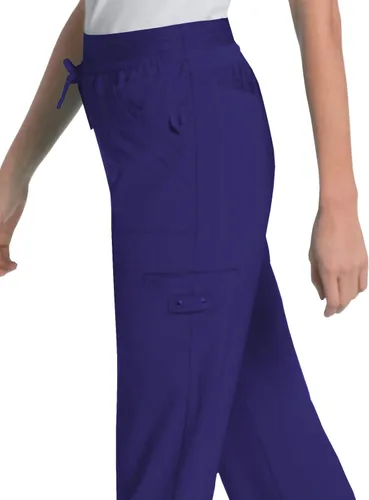 Miniatura 3 de Pantalones médicos con cintura de yoga de 6 bolsillos, ajuste moderno a medida, 9324
