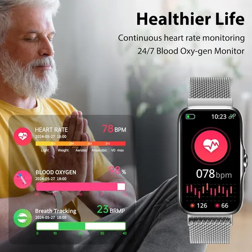 Miniatura 3 de Fitness Tracker with 24/7 Continuous Heart Rate, Blood Oxy-gen Monitor, Smart Watch with Sleep Monitor, IP68 Waterproof Activity Tracker Step