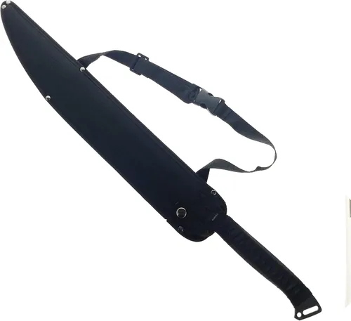Miniatura 3 de Machete estilo katana de 25 pulgadas con hoja de acero inoxidable portador de nailon para acampar actividades al aire libre exhibición y regalo