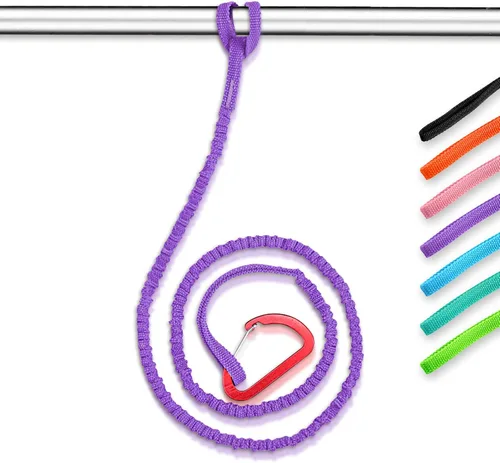 Miniatura 17 de OCEANBROAD Correa de remo de kayak estirable con cuerda de lanyard para SUP, kayak, botes, canoa, caña de pescar, 4-7 pies Azul