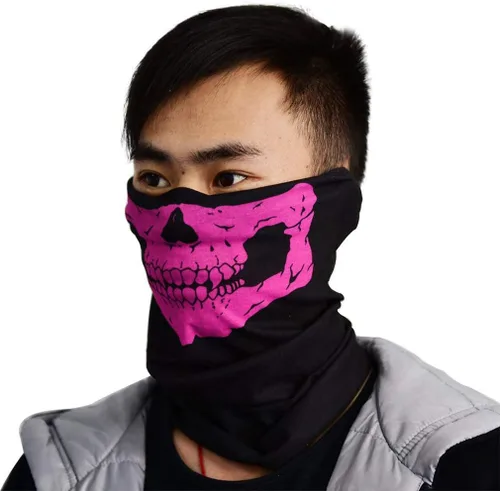 Miniatura 7 de Paquete de 6 bandanas de calavera para hombres, polainas de cuello para mujeres, máscara facial para motocicleta, protección contra el polvo