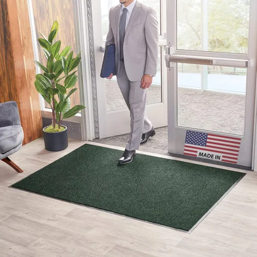Miniatura 10 de Consolidated Plastics Tapete para secar con cepillo - Hecho en EE. UU., alfombra resistente para puerta comercial para entradas de Marrón