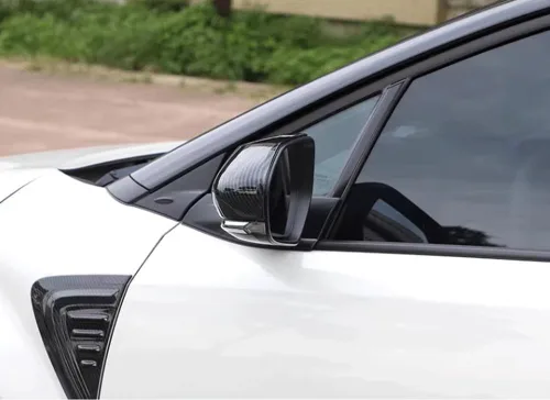 Miniatura 4 de Isolay Accesorios de coche ABS con patrón de fibra de carbono para guardabarros laterales delanteros, rejillas de ventilación, cubierta de salida