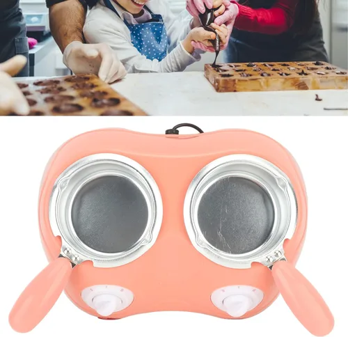 Miniatura 3 de Olla eléctrica de chocolate para fundir fondue de chocolate con olla doble, herramienta de cocina, olla de fusión de chocolate, chocolate eléctrico
