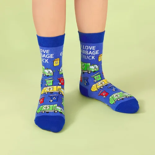 Miniatura 3 de PanPacSight Paquete de 4 calcetines novedosos para niños y niñas, divertidos dibujos animados, lindos animales, alimentos, aguacate, piña, bola