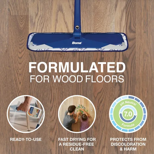 Miniatura 2 de Bona® Spray limpiador de pisos de madera dura, 32 onzas líquidas, madera de cedro, incluye botella llena + recambio de concentrado para limpieza