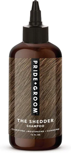 Pride and Groom The Shedder - Champú para eliminar el pelo para perros, gel de baño natural con aceites esenciales e ingredientes que reducen el