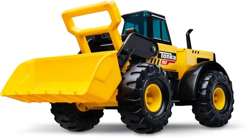 Tonka Steel Classics - Cargador frontal fabricado con acero y plástico resistente, camión de construcción de juguete amarillo, niños y niñas, niños