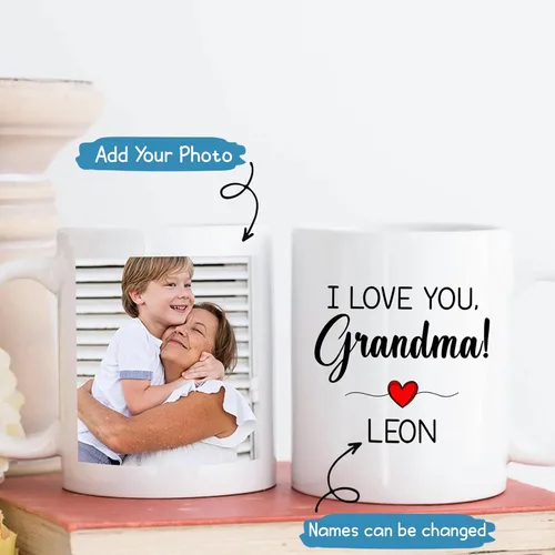 Miniatura 5 de Taza personalizada para abuela, taza con foto personalizada para abuela, regalo de cumpleaños para abuela, taza de café con foto personalizada, taza