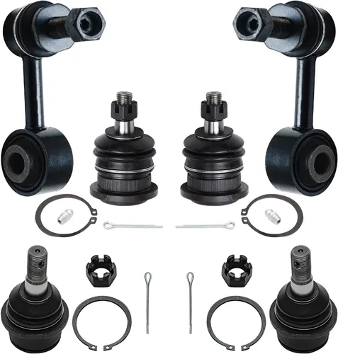 Miniatura 237 de Detroit Axle – Kit de suspensión delantera para Hyundai 2013-2018 Santa Fe 2 enlaces de barra de estabilizador 4 varillas de amarre interiores