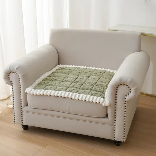 Miniatura 17 de Fundas de Reposabrazos de Sofá Antideslizantes, Funda Lavable de Respaldo de Sillón Suave, Fundas Gruesas y Peludas para Reposabrazos de Sofá