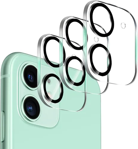 Miniatura 28 de Paquete de 3. Protector de lente de cámara Dengduoduo para iPhone 11 y iPhone 12 Mini, Glitter Bling Sparkle Ultra HD, vidrio templado, dureza 9H