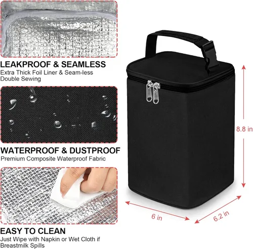 Miniatura 3 de Bolsa de refrigeración de leche materna Accmor con paquete de hielo, bolsas de enfriamiento para biberones, bolsas de enfriador de biberones